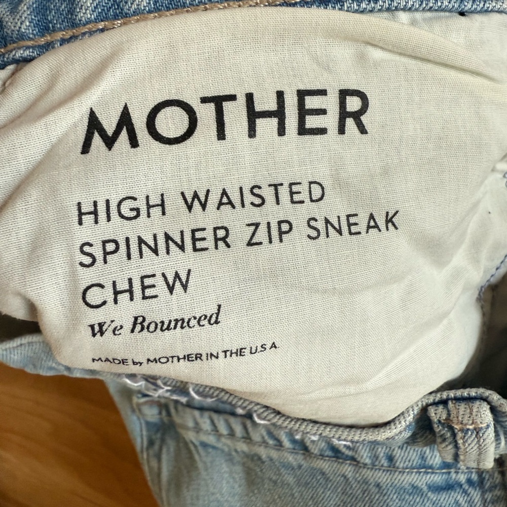 NWT Awesome Mother High Waisted Spinner Zip Sneak Chew in We Bounced - Size 31 - Picture 8 of 15